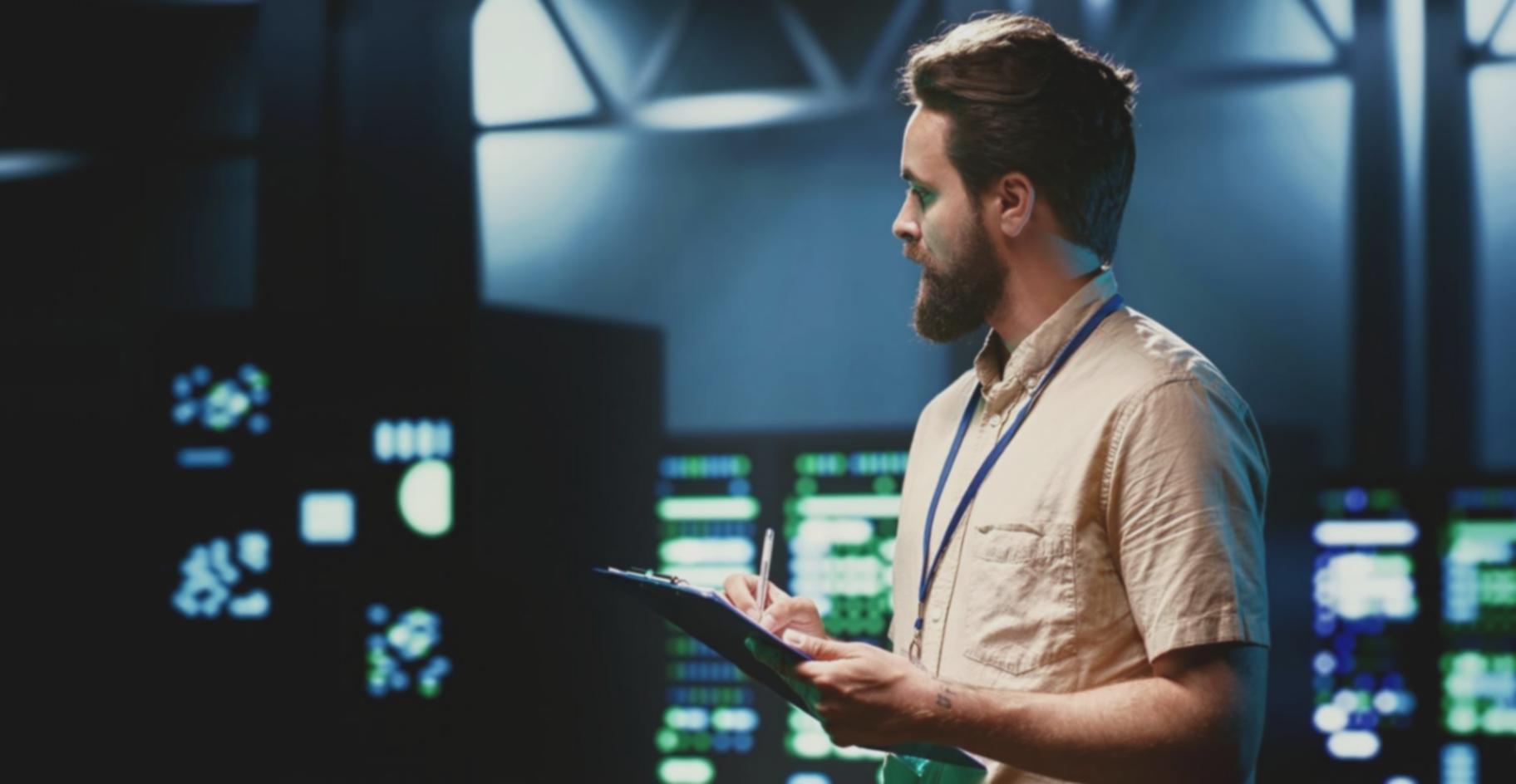 Modern financial reporting workspace with automation tools